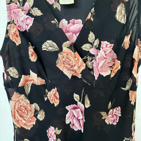 Vintage 90s Floral Sheer Maxi Dress - Picture 3 of 8
